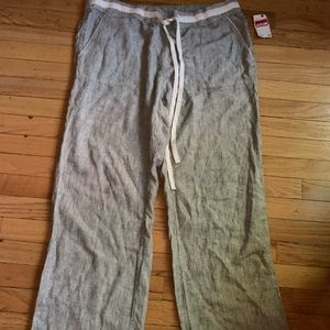 Caslon Linen blend straight leg pants